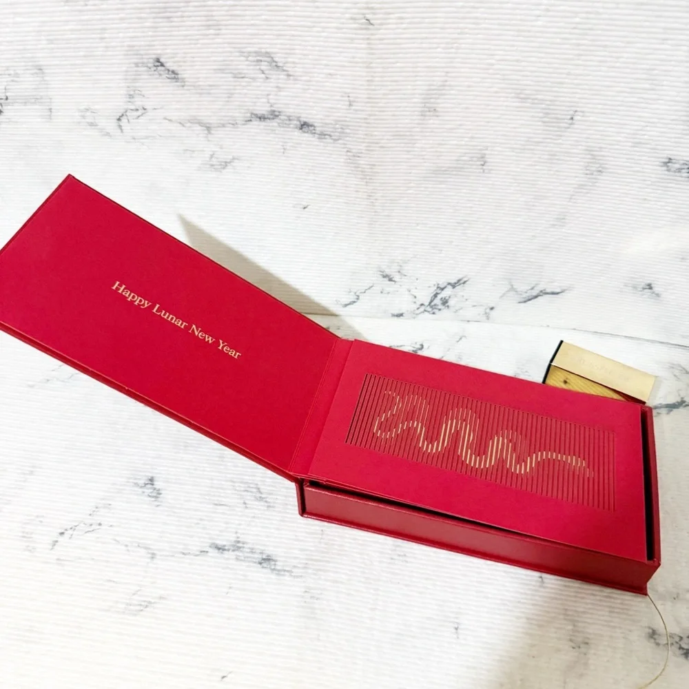 Christian Louboutin Moving Snake Barrier Grid Animation Box with Red Envelopes